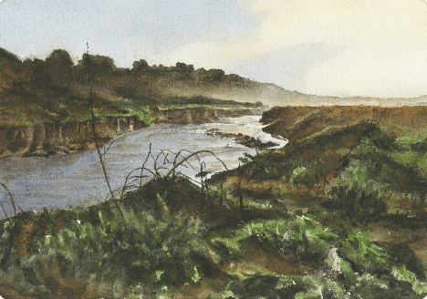The Pedernales River running low,
Central Texas.